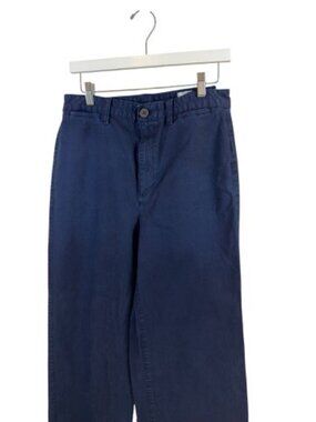 Gap High Rise Wide Leg Stride Ankle Navy Blue Chino Size 12 TALL